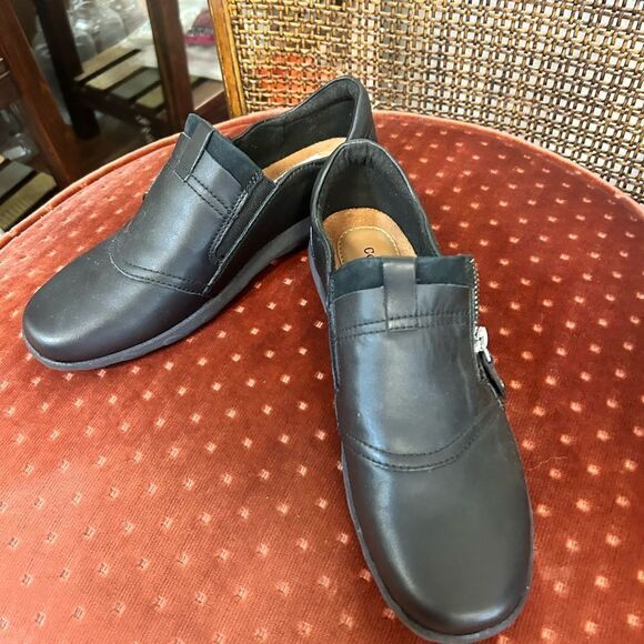 Cobb hill ladies 7.5  amalie black  zipper slip on shoes - Picture 3 of 5
